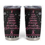 Christmas Tree Breast Cancer Afro Tumbler Cup Survivor African