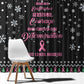 Christmas Tree Breast Cancer Afro Window Curtain Survivor African