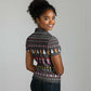 Christmas Tree Breast Cancer Afro Women Polo Shirt Survivor African
