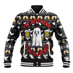 Christmas Africa Boo Beer Baseball Jacket I'm Just Here For The Boss