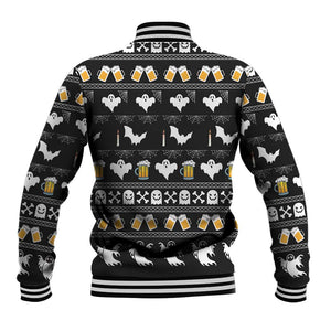 Christmas Africa Boo Beer Baseball Jacket I'm Just Here For The Boss
