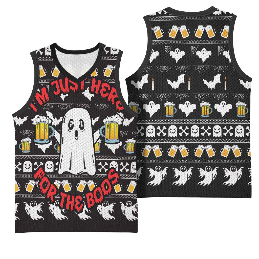 Christmas Africa Boo Beer Basketball Jersey I'm Just Here For The Boss - African Pride