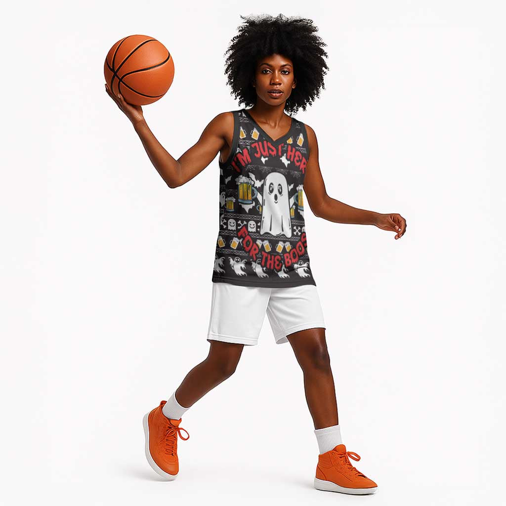 Christmas Africa Boo Beer Basketball Jersey I'm Just Here For The Boss - African Pride