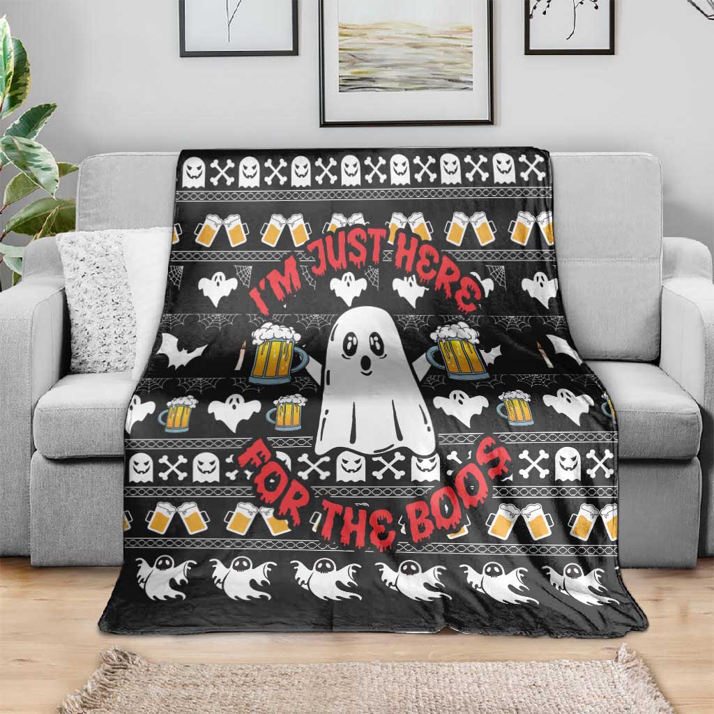 Christmas Africa Boo Beer Blanket I'm Just Here For The Boss