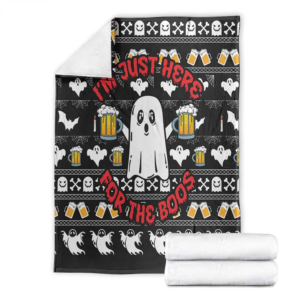 Christmas Africa Boo Beer Blanket I'm Just Here For The Boss