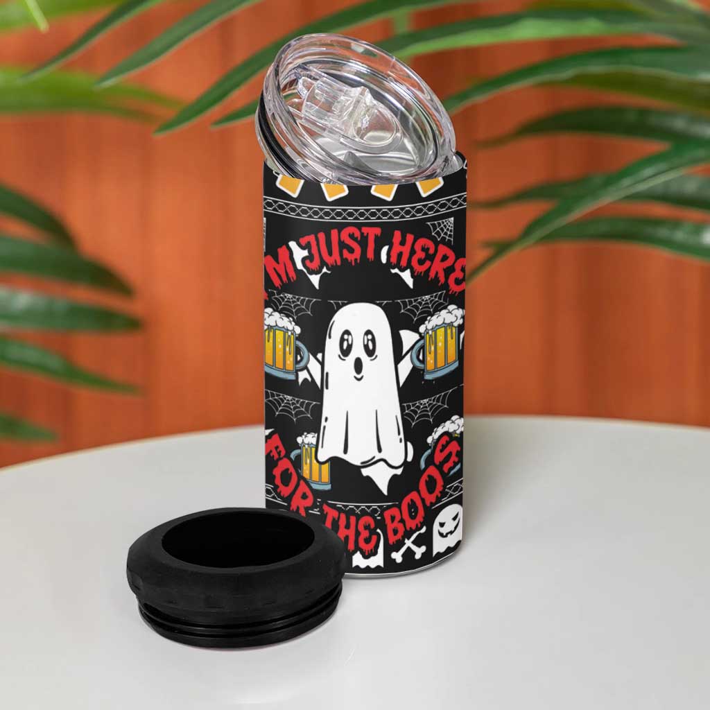 Christmas Africa Boo Beer 4 in 1 Can Cooler Tumbler I'm Just Here For The Boss