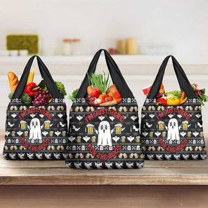 Christmas Africa Boo Beer Grocery Bag I'm Just Here For The Boss