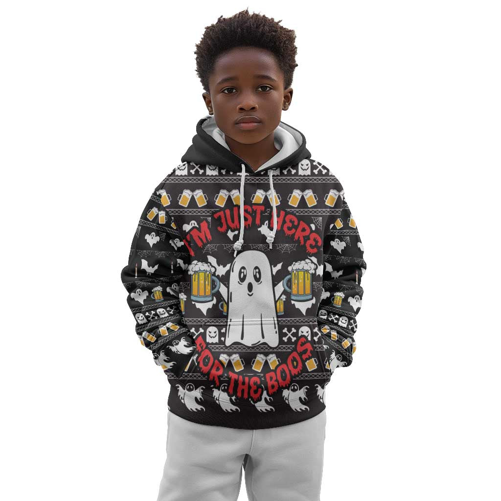 Christmas Africa Boo Beer Kid Hoodie I'm Just Here For The Boss