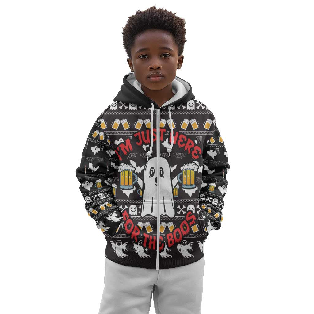 Christmas Africa Boo Beer Kid Hoodie I'm Just Here For The Boss