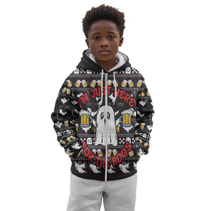 Christmas Africa Boo Beer Kid Hoodie I'm Just Here For The Boss