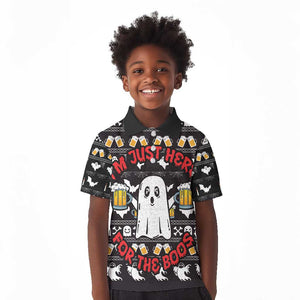 Christmas Africa Boo Beer Kid Polo Shirt I'm Just Here For The Boss