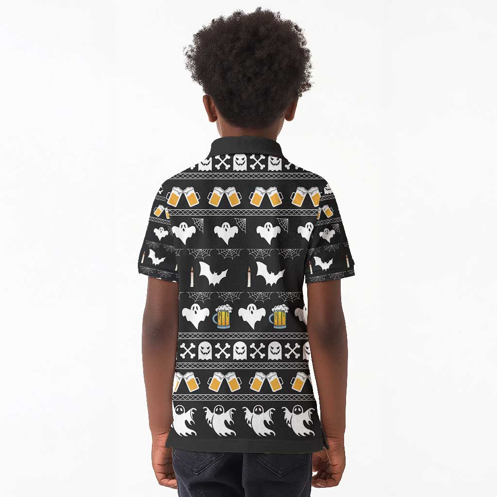 Christmas Africa Boo Beer Kid Polo Shirt I'm Just Here For The Boss