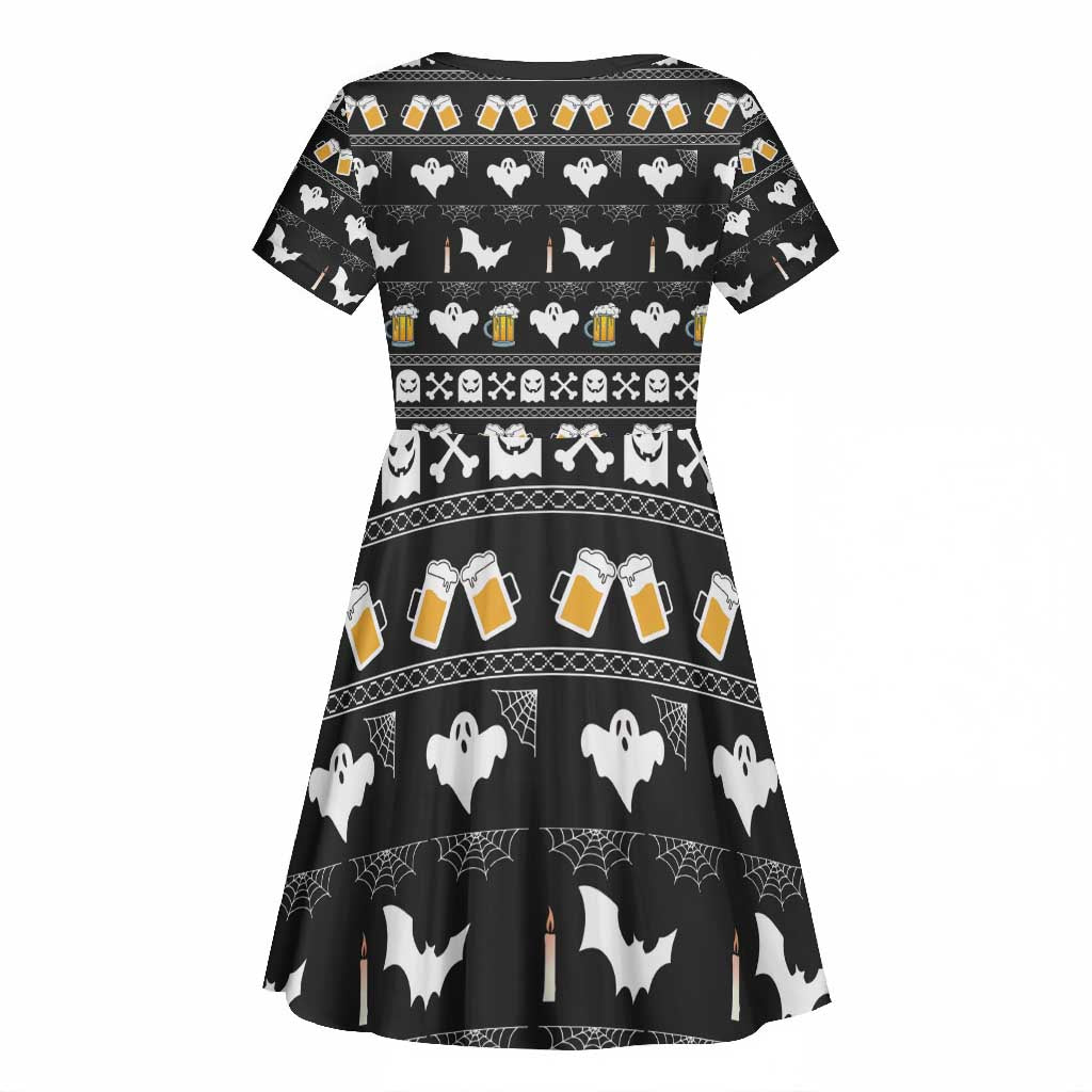 Christmas Africa Boo Beer Kid Short Sleeve Dress I'm Just Here For The Boss