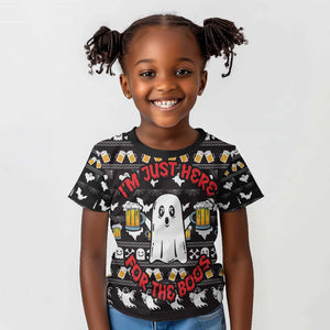 Christmas Africa Boo Beer Kid T shirt I'm Just Here For The Boss