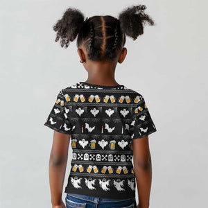 Christmas Africa Boo Beer Kid T shirt I'm Just Here For The Boss