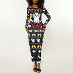 Christmas Africa Boo Beer Long Sleeve Bodycon Dress I'm Just Here For The Boss DT03