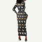 Christmas Africa Boo Beer Long Sleeve Bodycon Dress I'm Just Here For The Boss DT03