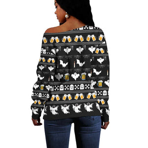 Christmas Africa Boo Beer Off Shoulder Sweater I'm Just Here For The Boss
