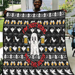 Christmas Africa Boo Beer Quilt I'm Just Here For The Boss