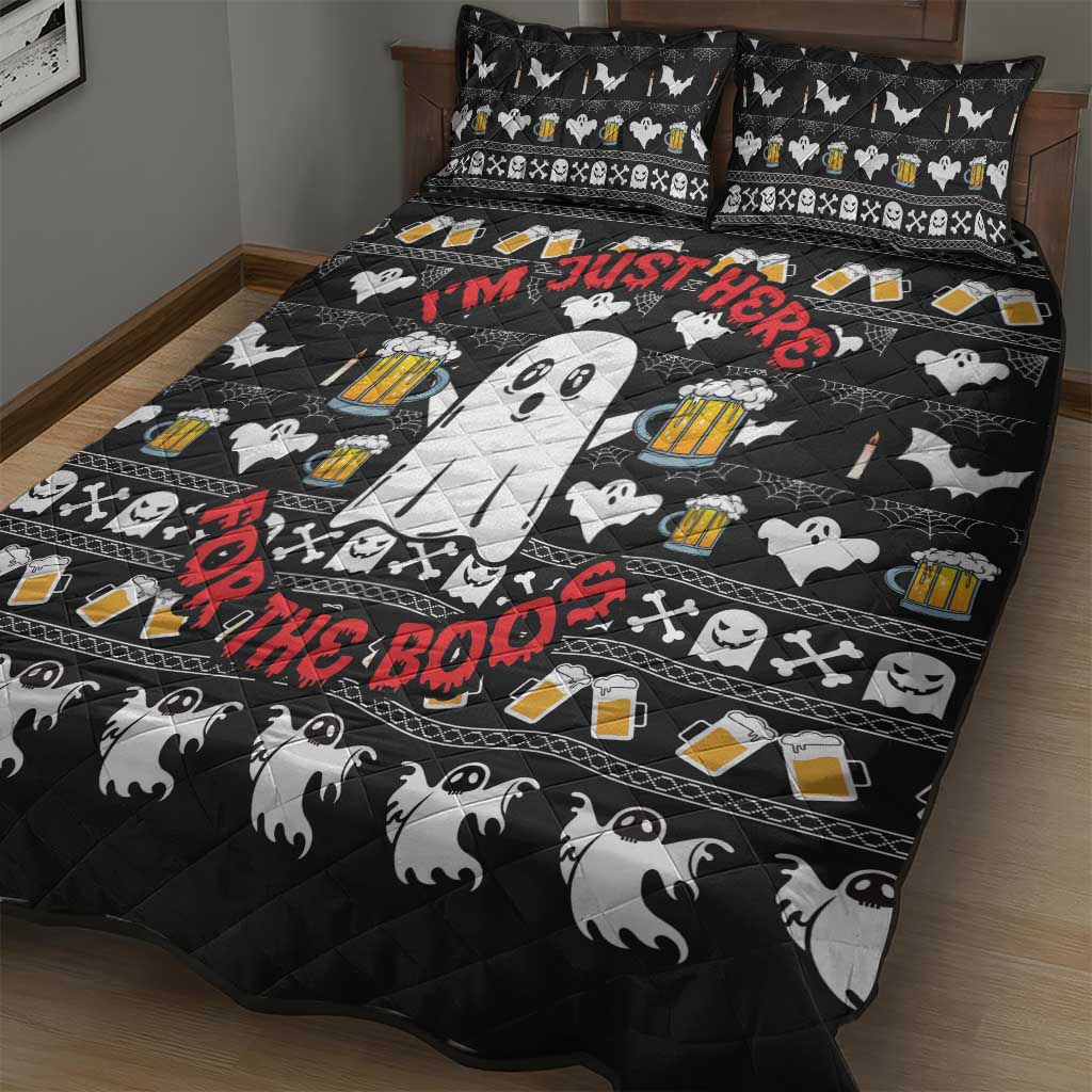 Christmas Africa Boo Beer Quilt Bed Set I'm Just Here For The Boss