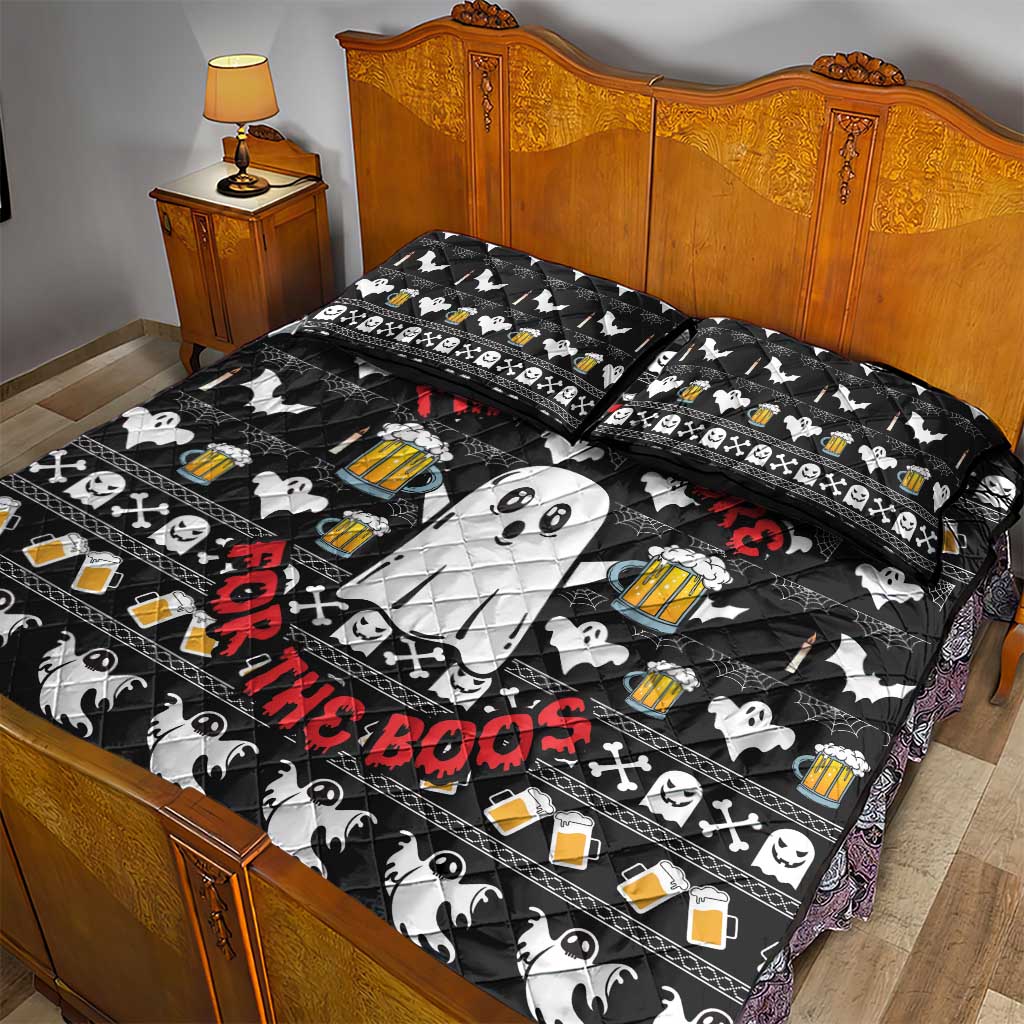 Christmas Africa Boo Beer Quilt Bed Set I'm Just Here For The Boss