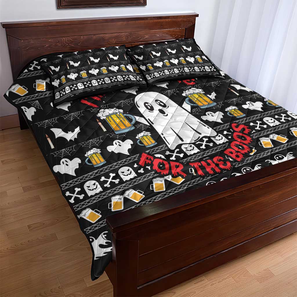 Christmas Africa Boo Beer Quilt Bed Set I'm Just Here For The Boss