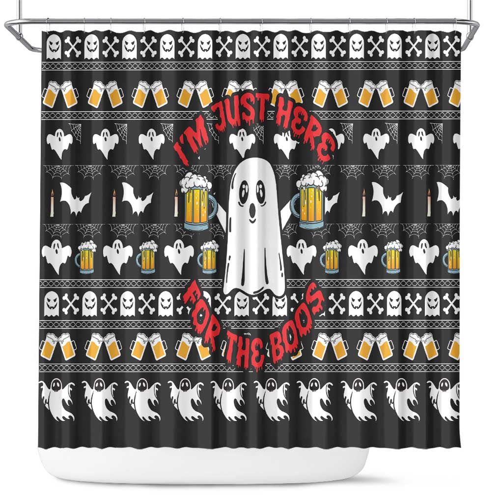 Christmas Africa Boo Beer Shower Curtain I'm Just Here For The Boss
