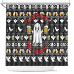 Christmas Africa Boo Beer Shower Curtain I'm Just Here For The Boss