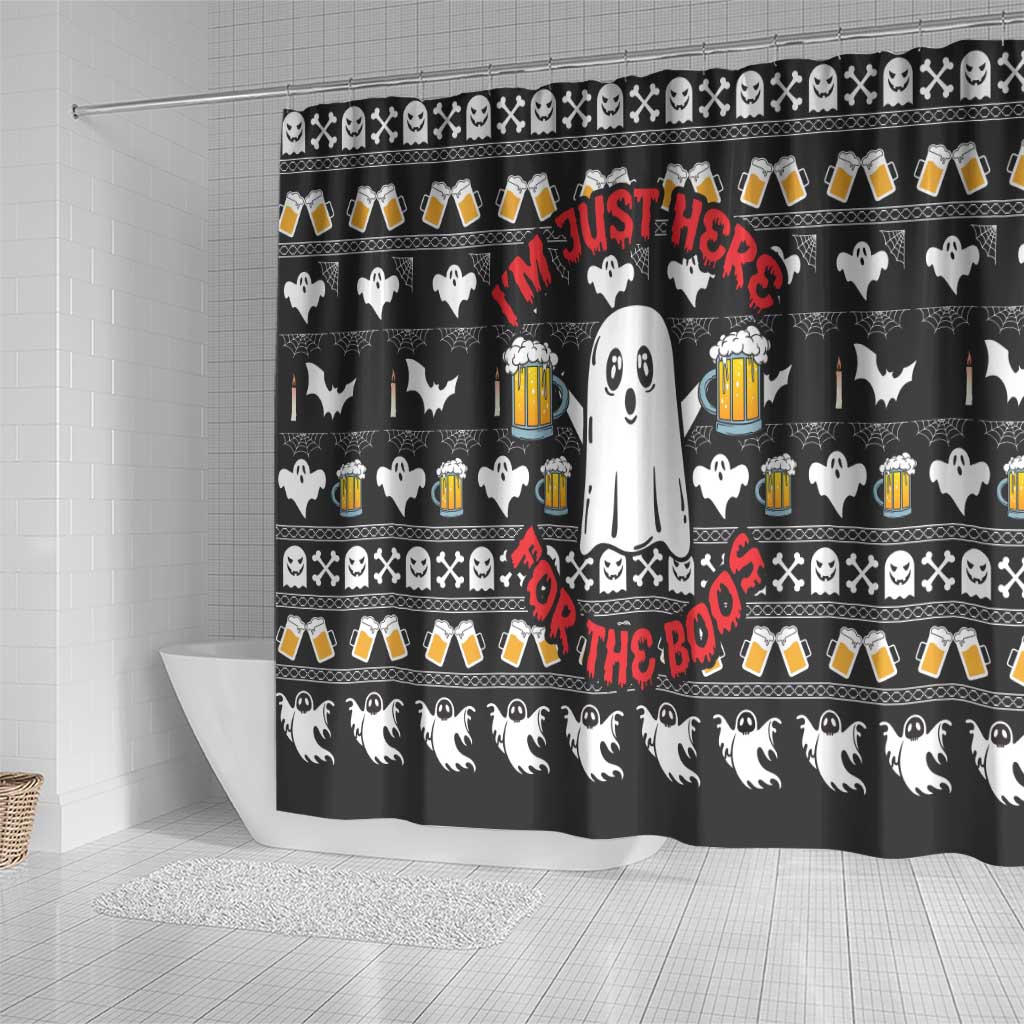 Christmas Africa Boo Beer Shower Curtain I'm Just Here For The Boss