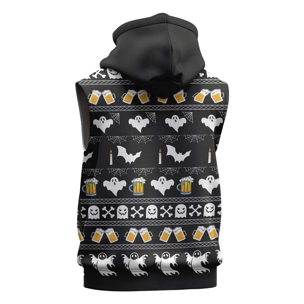 Christmas Africa Boo Beer Sleeveless Zip Hoodie I'm Just Here For The Boss - African Pride