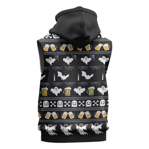 Christmas Africa Boo Beer Sleeveless Zip Hoodie I'm Just Here For The Boss - African Pride
