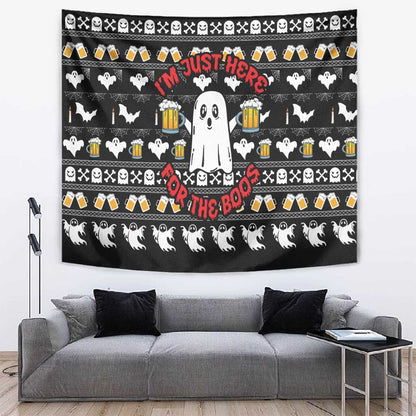 Christmas Africa Boo Beer Tapestry I'm Just Here For The Boss
