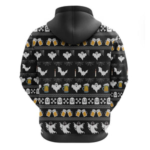 Christmas Africa Boo Beer Zip Hoodie I'm Just Here For The Boss