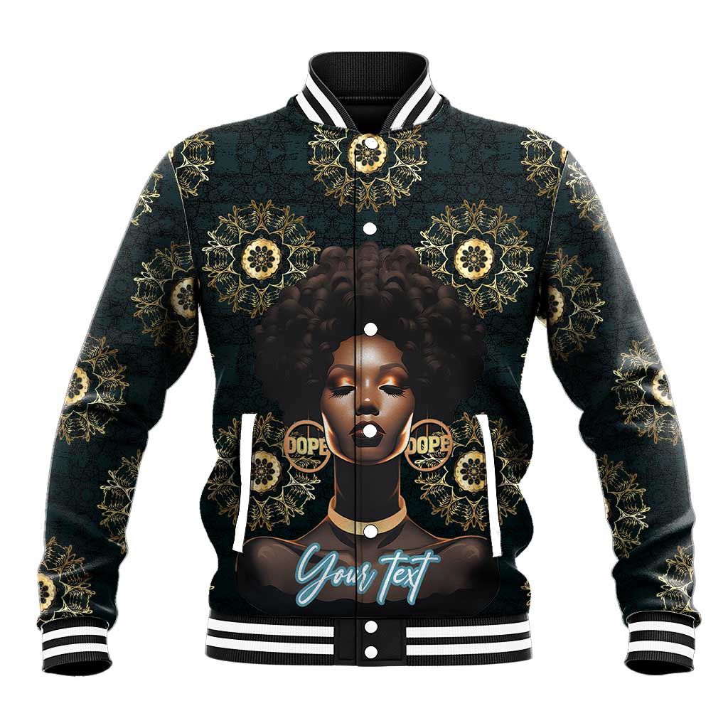 Personalized Afro Women Baseball Jacket Powerful African Pattern