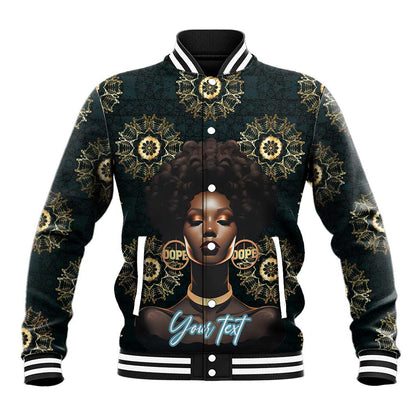 Personalized Afro Women Baseball Jacket Powerful African Pattern