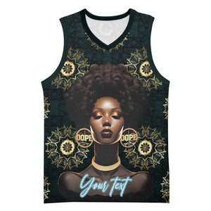 Personalized Afro Women Basketball Jersey Powerful African Pattern - African Pride