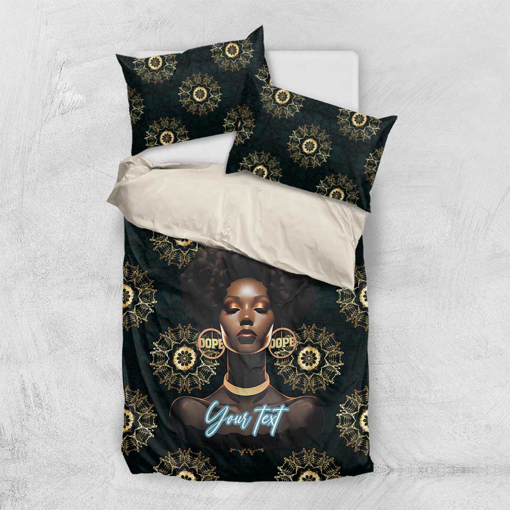 Personalized Afro Women Bedding Set Powerful African Pattern