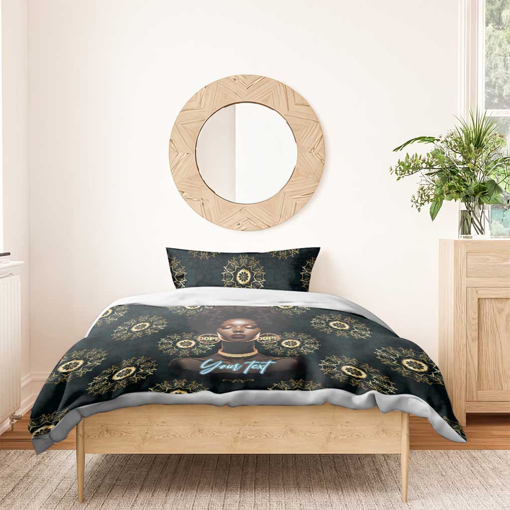 Personalized Afro Women Bedding Set Powerful African Pattern