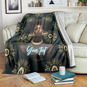 Personalized Afro Women Blanket Powerful African Pattern