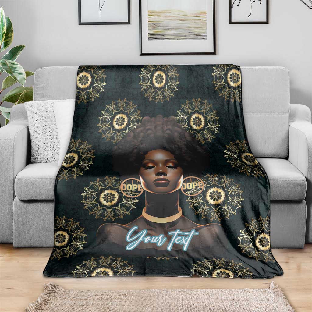 Personalized Afro Women Blanket Powerful African Pattern