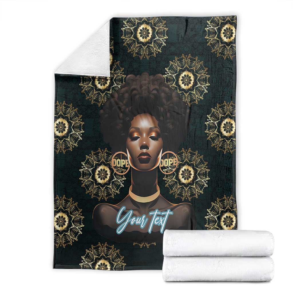 Personalized Afro Women Blanket Powerful African Pattern