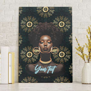 Personalized Afro Women Canvas Wall Art Powerful African Pattern