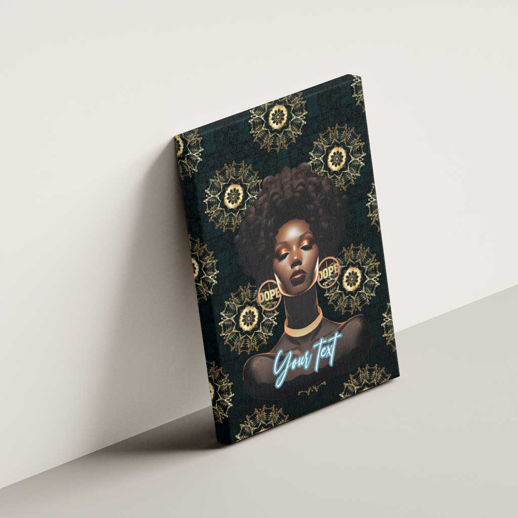 Personalized Afro Women Canvas Wall Art Powerful African Pattern