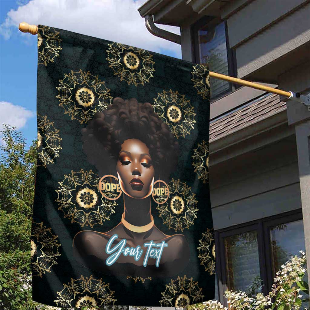 Personalized Afro Women Garden Flag Powerful African Pattern