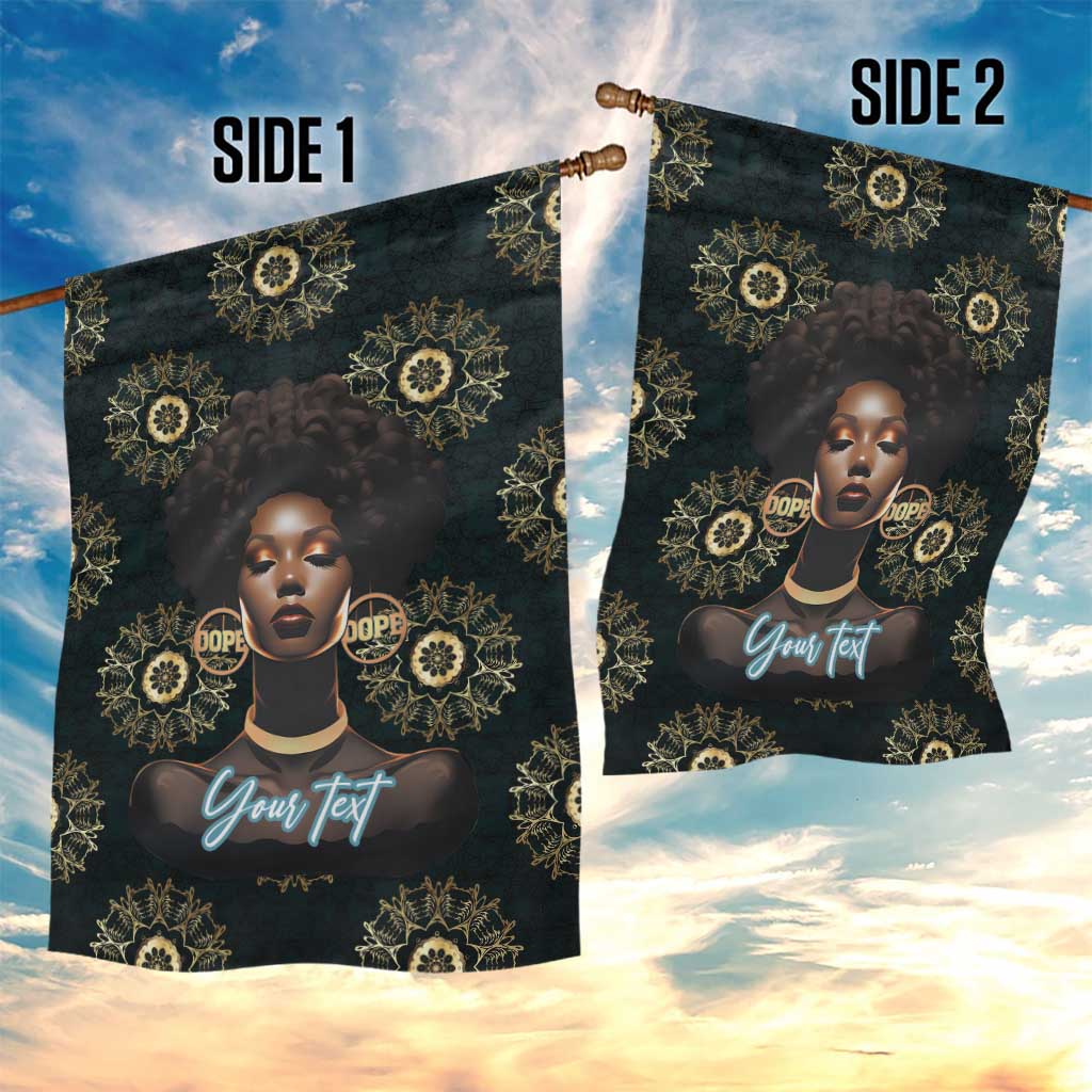 Personalized Afro Women Garden Flag Powerful African Pattern