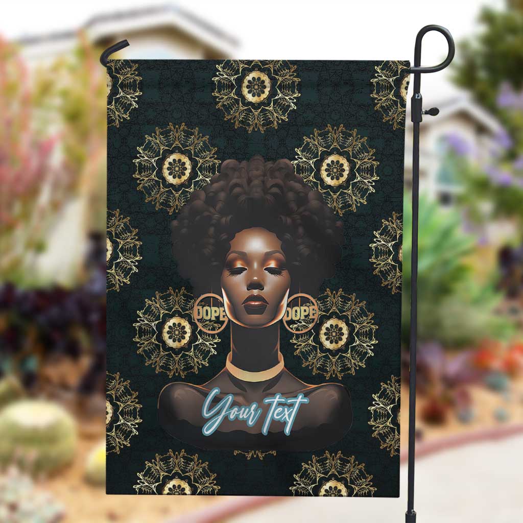 Personalized Afro Women Garden Flag Powerful African Pattern