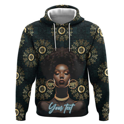 Personalized Afro Women Hoodie Powerful African Pattern