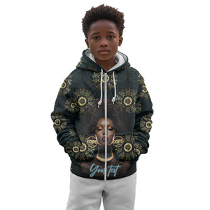 Personalized Afro Women Kid Hoodie Powerful African Pattern