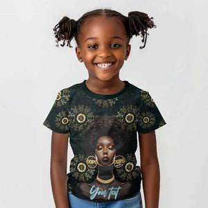 Personalized Afro Women Kid T shirt Powerful African Pattern