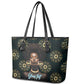 Personalized Afro Women Leather Tote Bag Powerful African Pattern
